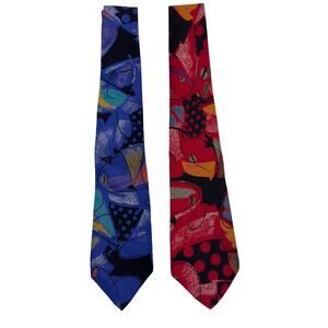 Mens Retro Colorful Vintage Cubist Abstract Picasso Style Neck Tie Lot